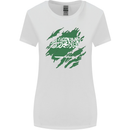 Torn Saudi Arabia Flag Arabian Day Football Womens Wider Cut T-Shirt White