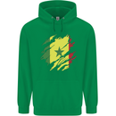 Torn Senegal Flag Senegalese Day Football Childrens Kids Hoodie Irish Green