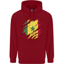 Torn Senegal Flag Senegalese Day Football Childrens Kids Hoodie Red