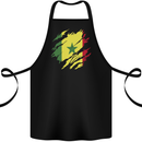 Torn Senegal Flag Senegalese Day Football Cotton Apron 100% Organic Black