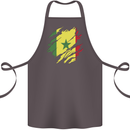 Torn Senegal Flag Senegalese Day Football Cotton Apron 100% Organic Dark Grey