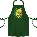 Torn Senegal Flag Senegalese Day Football Cotton Apron 100% Organic Forest Green