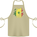 Torn Senegal Flag Senegalese Day Football Cotton Apron 100% Organic Khaki