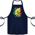 Torn Senegal Flag Senegalese Day Football Cotton Apron 100% Organic Navy Blue