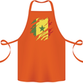 Torn Senegal Flag Senegalese Day Football Cotton Apron 100% Organic Orange