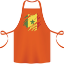 Torn Senegal Flag Senegalese Day Football Cotton Apron 100% Organic Orange