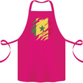 Torn Senegal Flag Senegalese Day Football Cotton Apron 100% Organic Pink