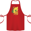 Torn Senegal Flag Senegalese Day Football Cotton Apron 100% Organic Red
