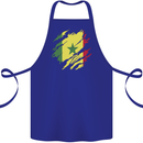 Torn Senegal Flag Senegalese Day Football Cotton Apron 100% Organic Royal Blue