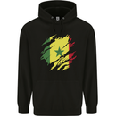 Torn Senegal Flag Senegalese Day Football Mens 80% Cotton Hoodie Black