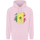 Torn Senegal Flag Senegalese Day Football Mens 80% Cotton Hoodie Light Pink