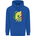 Torn Senegal Flag Senegalese Day Football Mens 80% Cotton Hoodie Royal Blue
