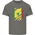 Torn Senegal Flag Senegalese Day Football Mens Cotton T-Shirt Tee Top Charcoal