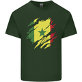 Torn Senegal Flag Senegalese Day Football Mens Cotton T-Shirt Tee Top Forest Green