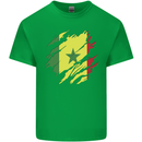 Torn Senegal Flag Senegalese Day Football Mens Cotton T-Shirt Tee Top Irish Green