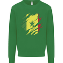 Torn Senegal Flag Senegalese Day Football Mens Sweatshirt Jumper Irish Green