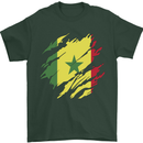 Torn Senegal Flag Senegalese Day Football Mens T-Shirt 100% Cotton Forest Green