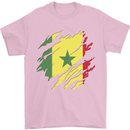 Torn Senegal Flag Senegalese Day Football Mens T-Shirt 100% Cotton Light Pink