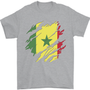 Torn Senegal Flag Senegalese Day Football Mens T-Shirt 100% Cotton Sports Grey