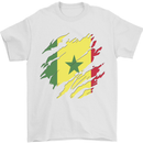 Torn Senegal Flag Senegalese Day Football Mens T-Shirt 100% Cotton White