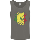 Torn Senegal Flag Senegalese Day Football Mens Vest Tank Top Charcoal