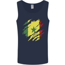 Torn Senegal Flag Senegalese Day Football Mens Vest Tank Top Navy Blue