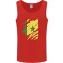 Torn Senegal Flag Senegalese Day Football Mens Vest Tank Top Red