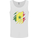 Torn Senegal Flag Senegalese Day Football Mens Vest Tank Top White