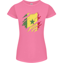 Torn Senegal Flag Senegalese Day Football Womens Petite Cut T-Shirt Azalea