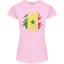 Torn Senegal Flag Senegalese Day Football Womens Petite Cut T-Shirt Light Pink
