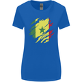 Torn Senegal Flag Senegalese Day Football Womens Wider Cut T-Shirt Royal Blue