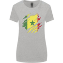 Torn Senegal Flag Senegalese Day Football Womens Wider Cut T-Shirt Sports Grey