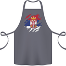 Torn Serbia Flag Serbia Day Football Cotton Apron 100% Organic Steel