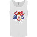 Torn Serbia Flag Serbia Day Football Mens Vest Tank Top White