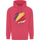 Torn Seychelles Flag Seychellois Day Football Childrens Kids Hoodie Heliconia