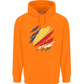 Torn Seychelles Flag Seychellois Day Football Childrens Kids Hoodie Orange