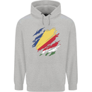 Torn Seychelles Flag Seychellois Day Football Childrens Kids Hoodie Sports Grey