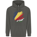 Torn Seychelles Flag Seychellois Day Football Childrens Kids Hoodie Storm Grey