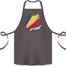 Torn Seychelles Flag Seychellois Day Football Cotton Apron 100% Organic Dark Grey