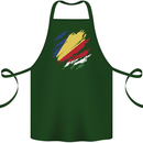 Torn Seychelles Flag Seychellois Day Football Cotton Apron 100% Organic Forest Green