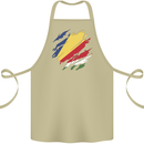Torn Seychelles Flag Seychellois Day Football Cotton Apron 100% Organic Khaki