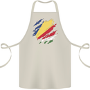 Torn Seychelles Flag Seychellois Day Football Cotton Apron 100% Organic Natural