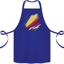 Torn Seychelles Flag Seychellois Day Football Cotton Apron 100% Organic Royal Blue