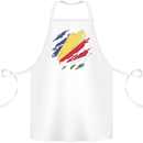 Torn Seychelles Flag Seychellois Day Football Cotton Apron 100% Organic White