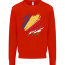 Torn Seychelles Flag Seychellois Day Football Kids Sweatshirt Jumper Bright Red