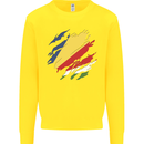 Torn Seychelles Flag Seychellois Day Football Kids Sweatshirt Jumper Yellow