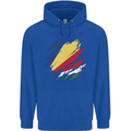 Torn Seychelles Flag Seychellois Day Football Mens 80% Cotton Hoodie Royal Blue