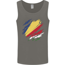 Torn Seychelles Flag Seychellois Day Football Mens Vest Tank Top Charcoal