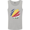 Torn Seychelles Flag Seychellois Day Football Mens Vest Tank Top Sports Grey
