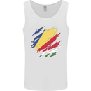 Torn Seychelles Flag Seychellois Day Football Mens Vest Tank Top White